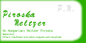 piroska meltzer business card